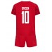 Danmark Christian Eriksen #10 Hjemmedraktsett Barn VM 2022 Korte ermer (+ Korte bukser)